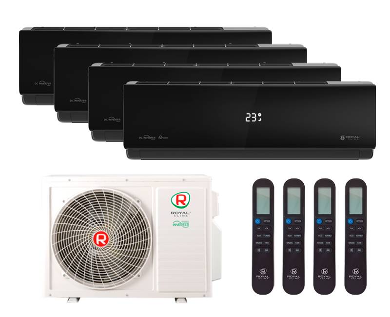Арктика Климат в Гомеле - Мульти-сплит система Royal Clima RCI-ANF09HN X 4 / 4TFM-32HN/OUT Attica Nero 2 Мульти-сплит система Royal Clima RCI-ANF09HN X 4 / 4TFM-32HN/OUT Attica Nero